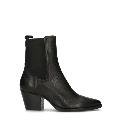 PHIL MELVIS Tronchetto donna nero in pelle