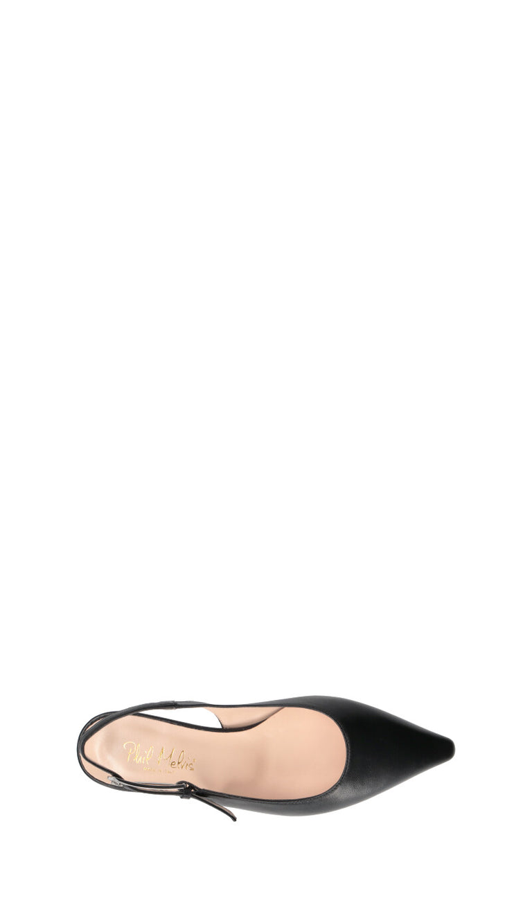 PHIL MELVIS Slingback donna nera in pelle