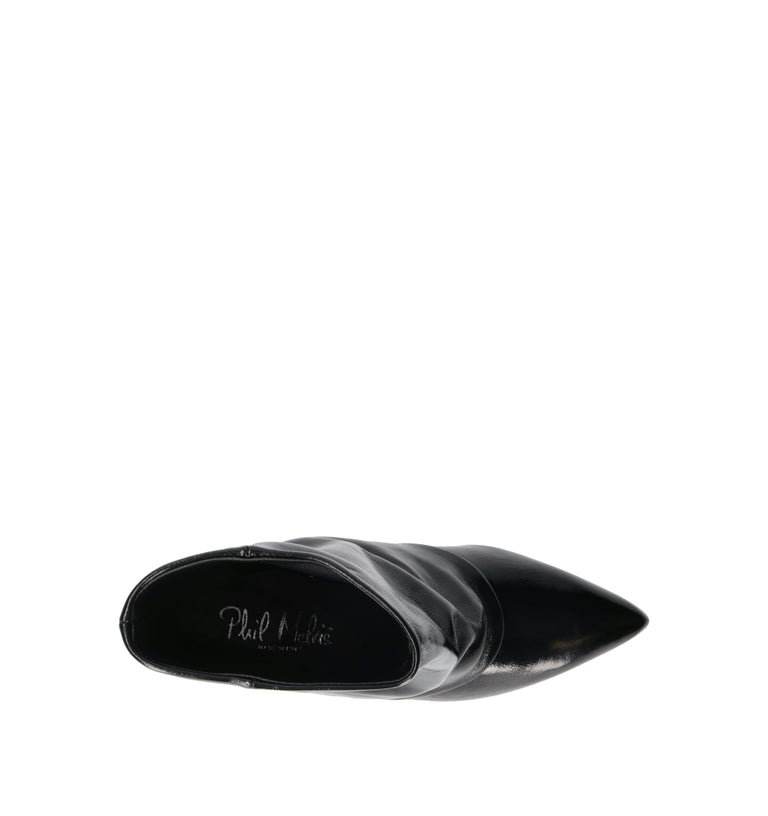 PHIL MELVIS Tronchetto donna nero in pelle