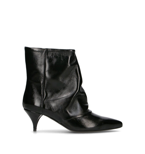 PHIL MELVIS Tronchetto donna nero in pelle