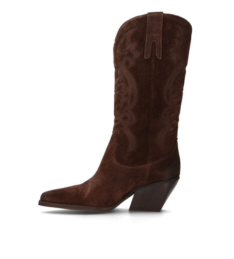PHIL MELVIS Stivale donna testa di moro in suede