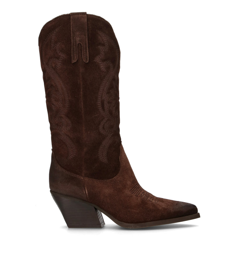 PHIL MELVIS Stivale donna testa di moro in suede