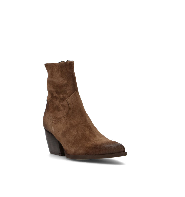 PHIL MELVIS Tronchetto donna marrone in suede