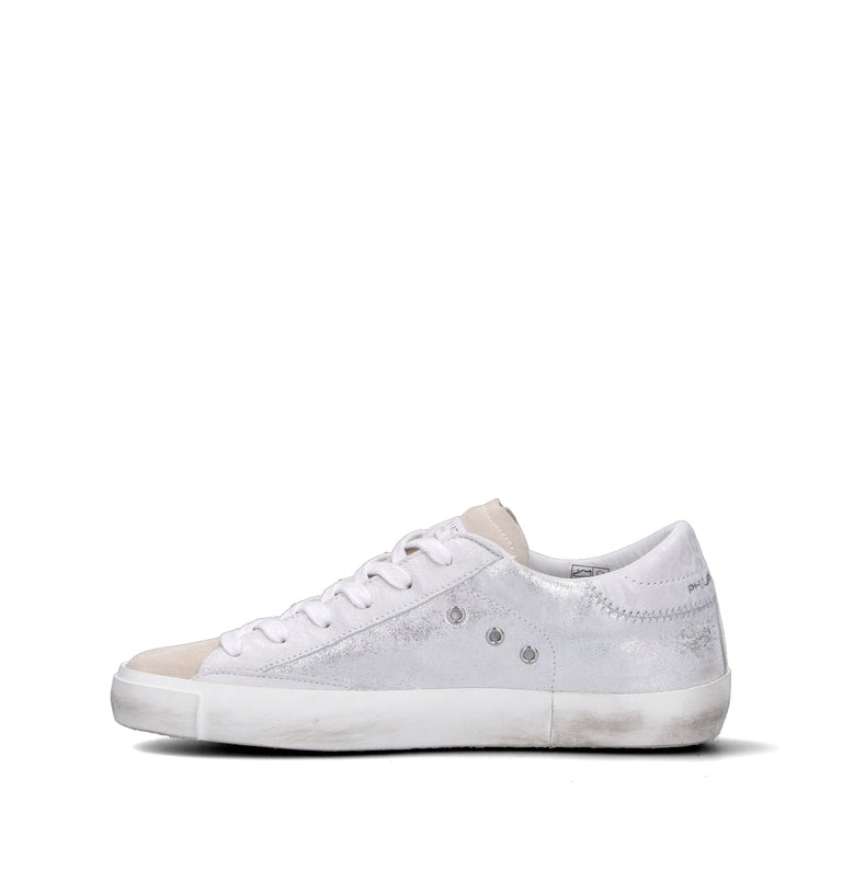 PHILIPPE MODEL Sneaker donna argento in pelle