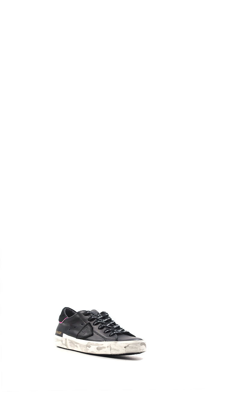 PHILIPPE MODEL Sneaker trendy donna nera/fuxia in pelle