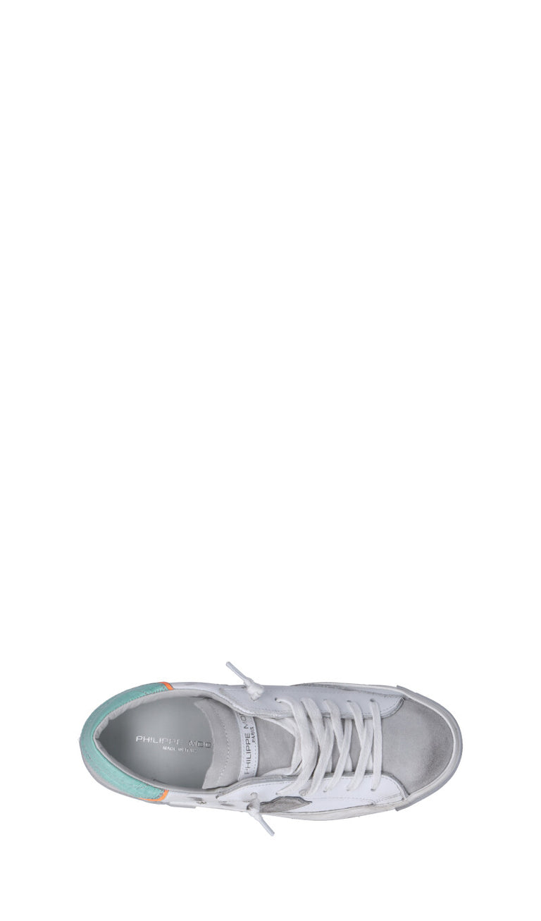 PHILIPPE MODEL Sneaker donna bianca/grigia/azzurra/arancione in pelle
