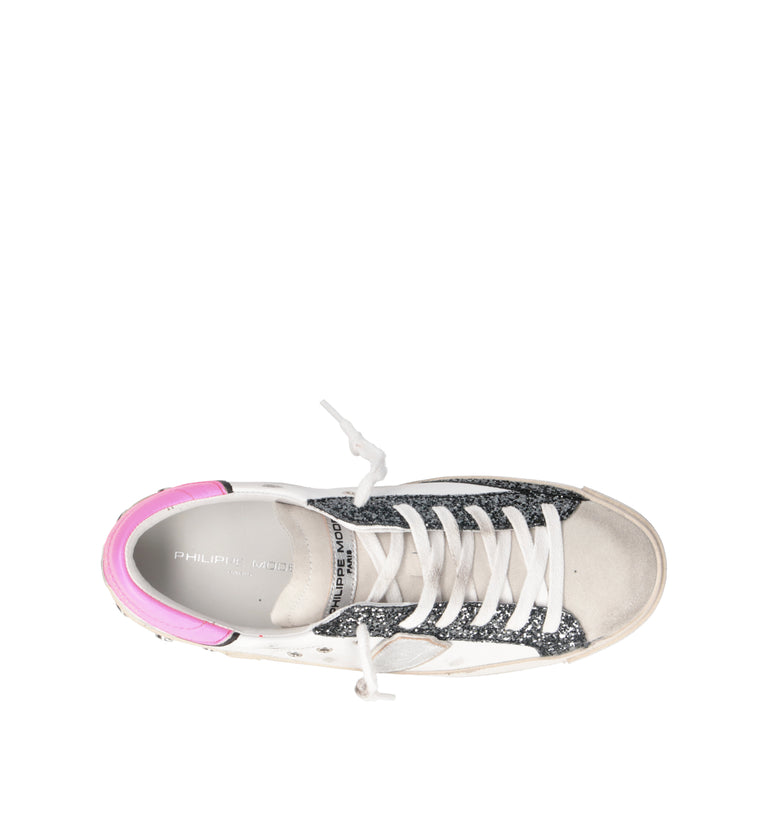 PHILIPPE MODEL Sneaker donna bianca/rosa