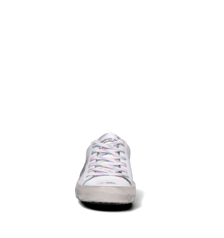 PHILIPPE MODEL Sneaker donna bianca/lilla in pelle