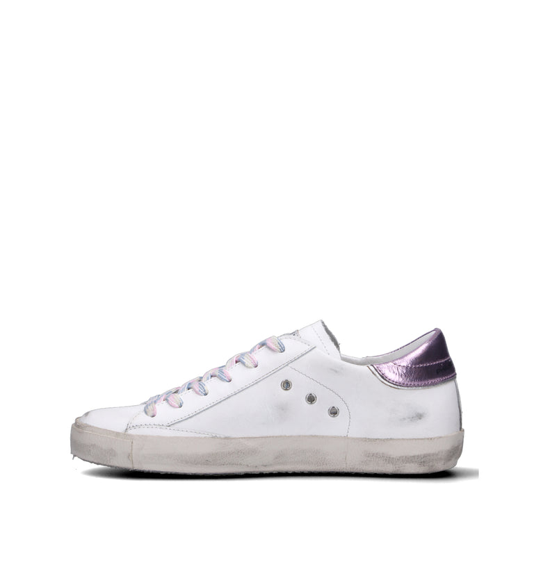 PHILIPPE MODEL Sneaker donna bianca/lilla in pelle