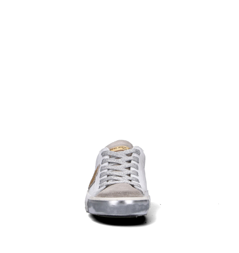 PHILIPPE MODEL Sneaker donna bianca/bordeaux