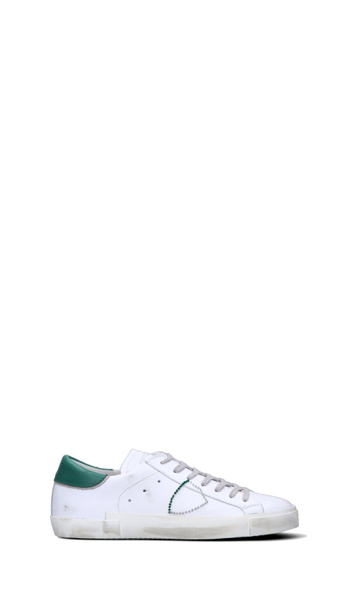 PHILIPPE MODEL Sneaker uomo bianca/verde in pelle