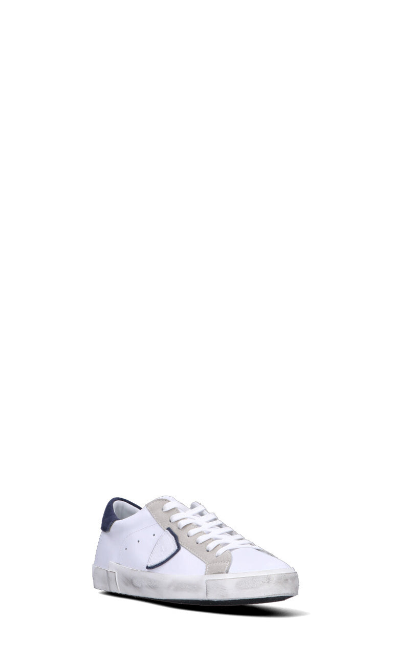 PHILIPPE MODEL Sneaker uomo bianca/blu in pelle