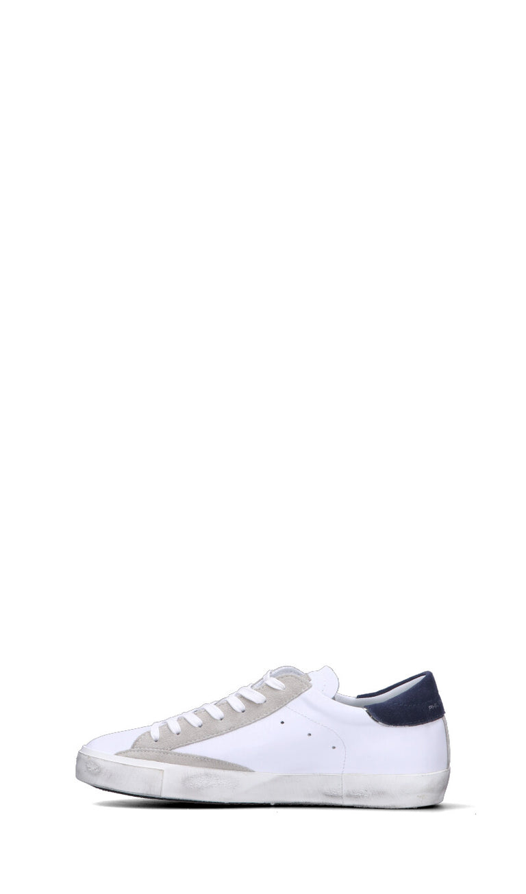 PHILIPPE MODEL Sneaker uomo bianca/blu in pelle