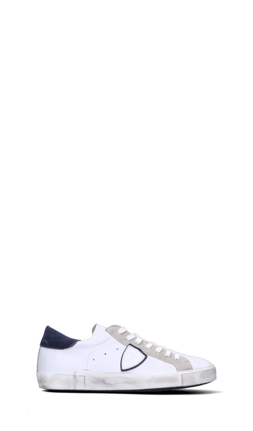 PHILIPPE MODEL Sneaker uomo bianca/blu in pelle