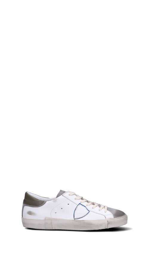 PHILIPPE MODEL Sneaker uomo bianca e marrone in suede