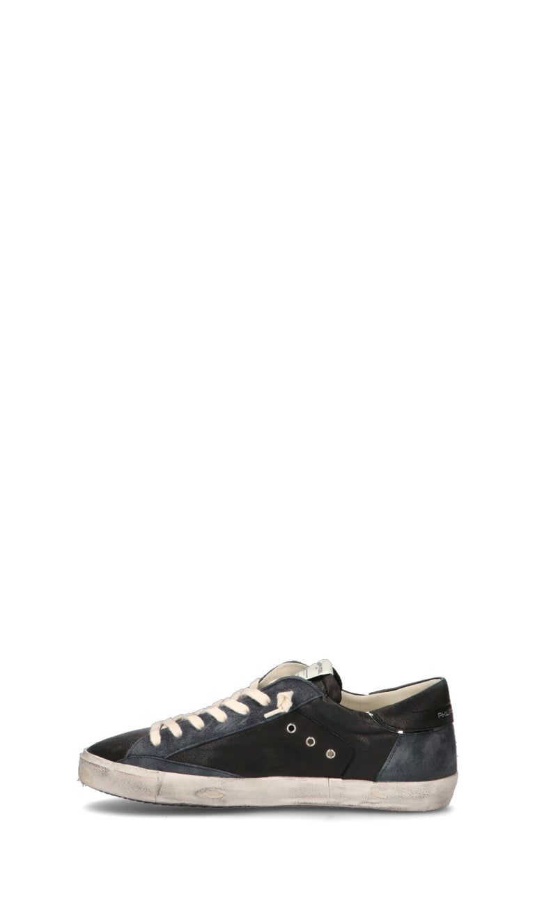 PHILIPPE MODEL Sneaker uomo nera, marrone e grigia in pelle