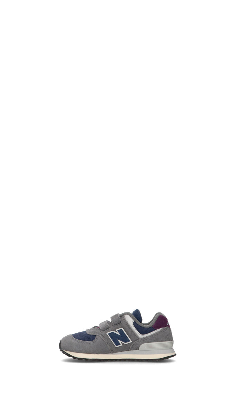 NEW BALANCE - 574 Sneaker bimbo grigia in suede