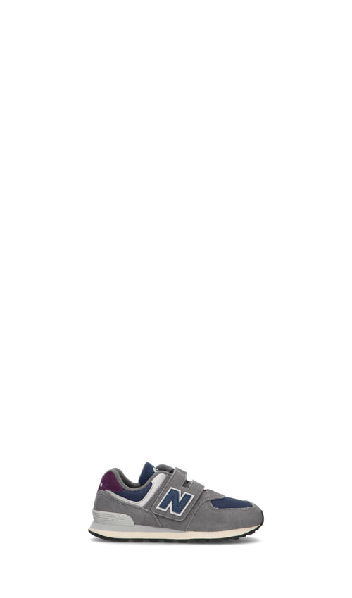 NEW BALANCE - 574 Sneaker bimbo grigia in suede