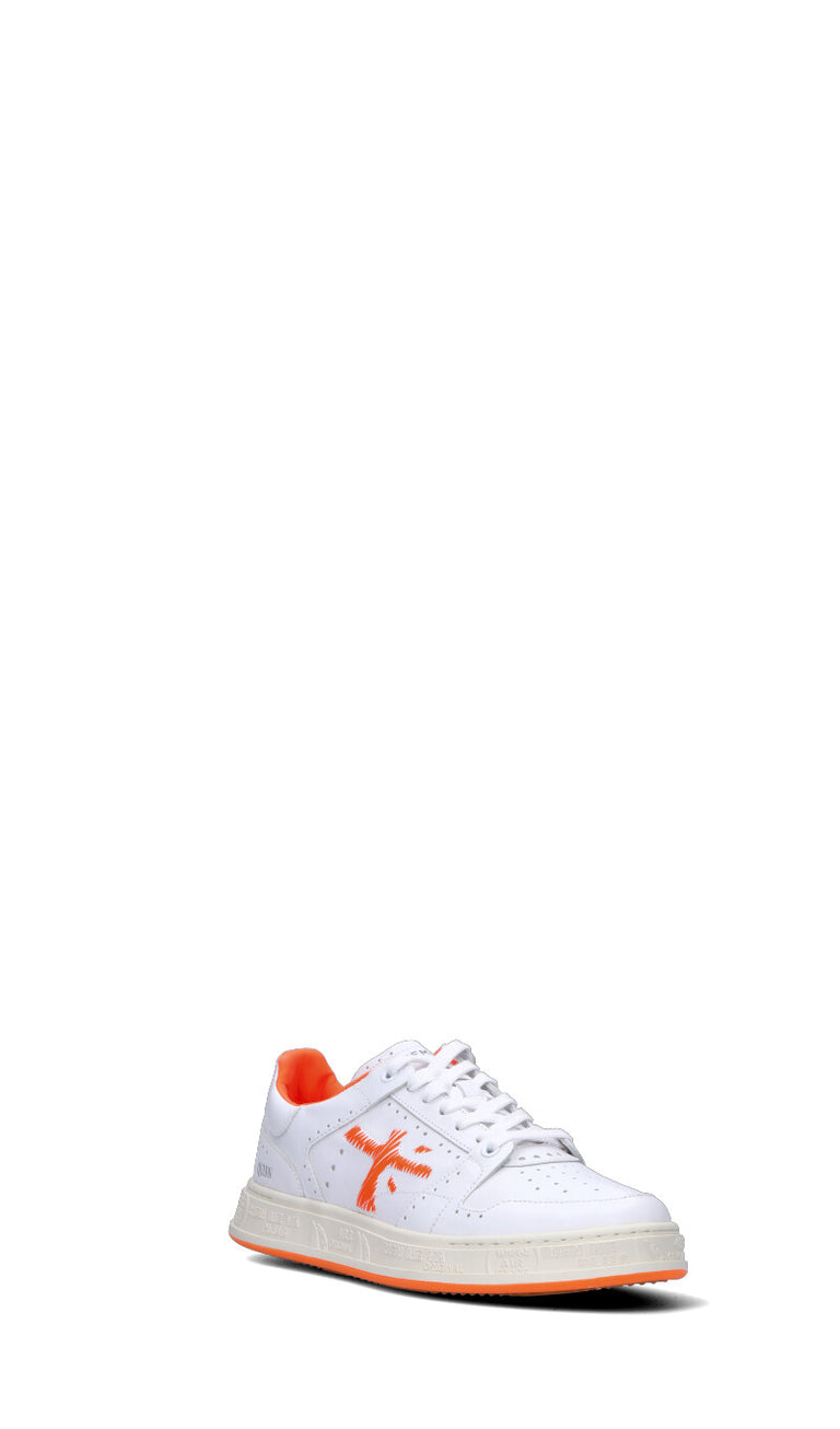 PREMIATA Sneaker uomo bianca/arancio in pelle