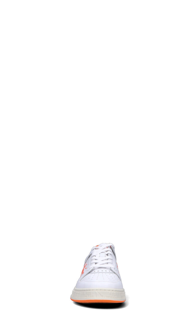 PREMIATA Sneaker uomo bianca/arancio in pelle