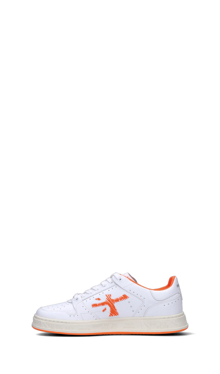 PREMIATA Sneaker uomo bianca/arancio in pelle