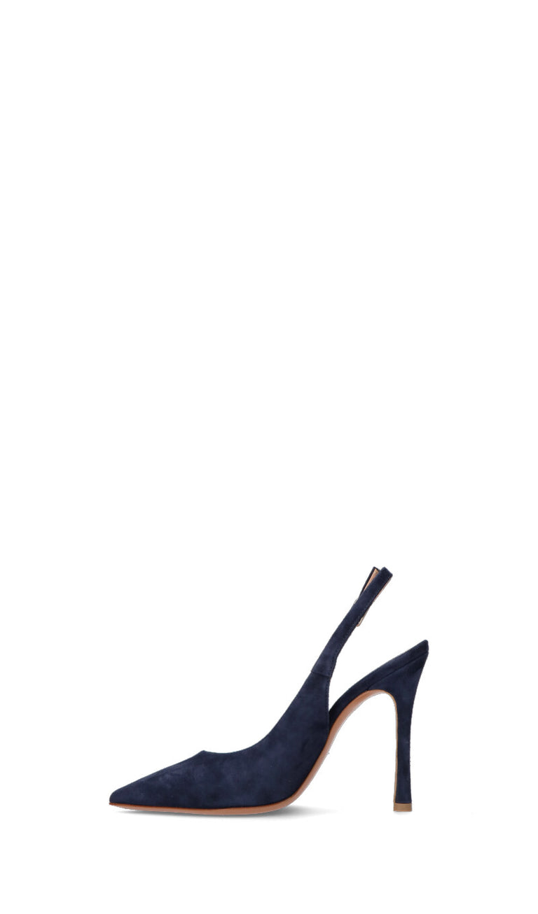 ENZO DI MARTINO Slingback donna blu in suede