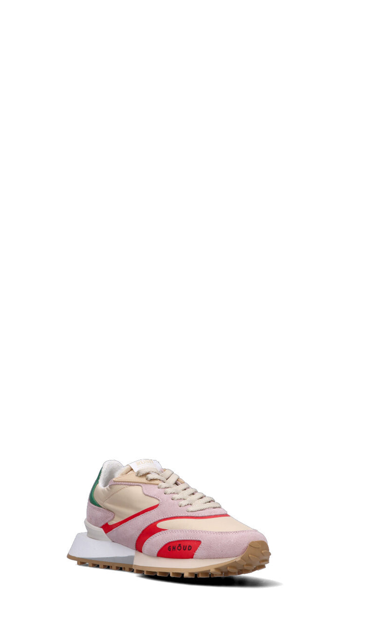 GHOUD Sneaker donna beige/rosa in pelle