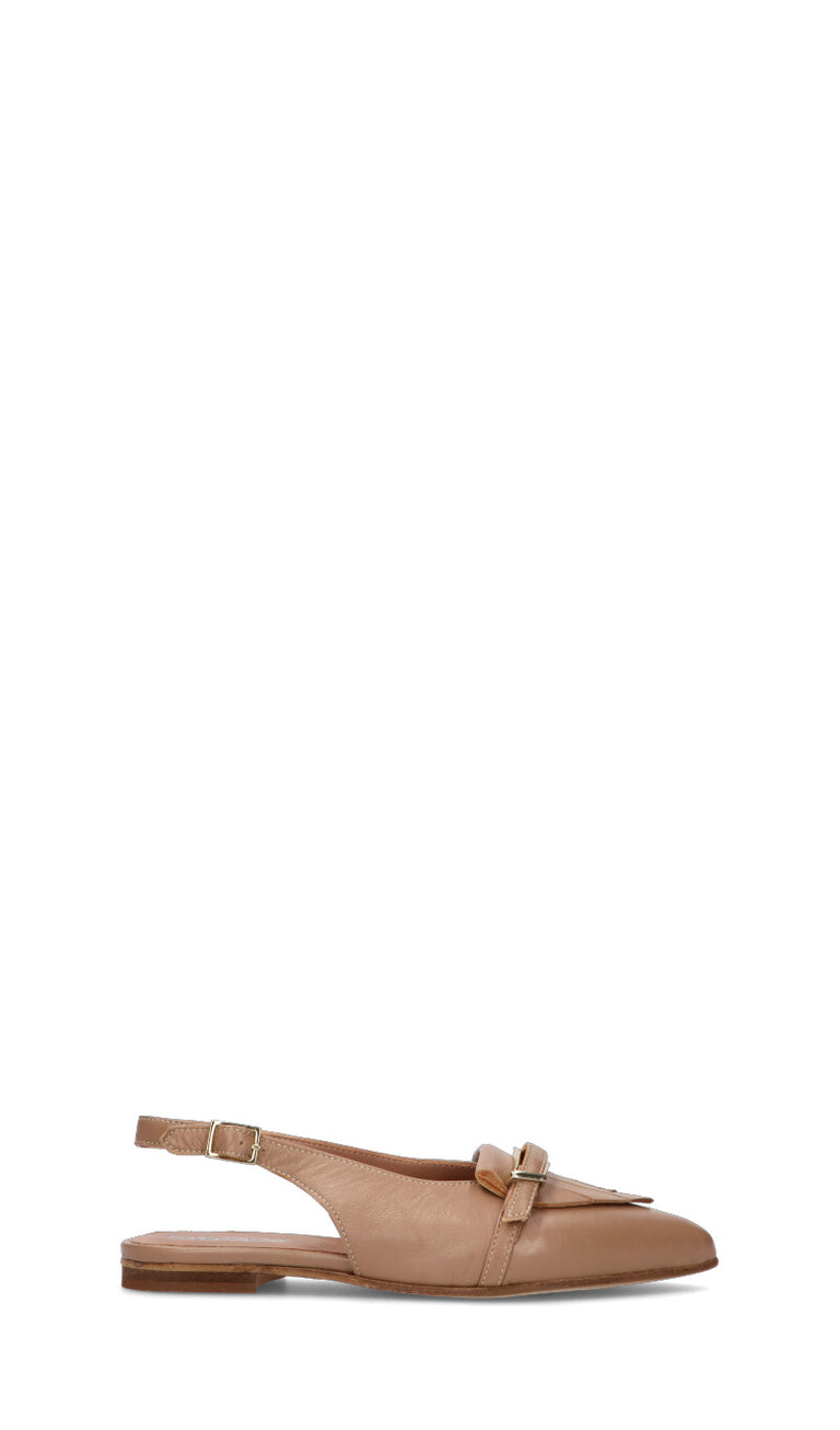 RABARBARO Slingback donna castoro in pelle