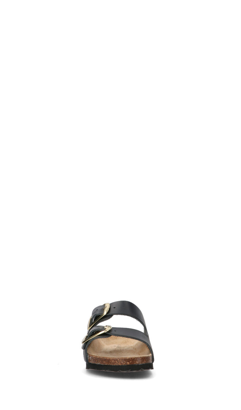RABARBARO Ciabatta donna nera in suede