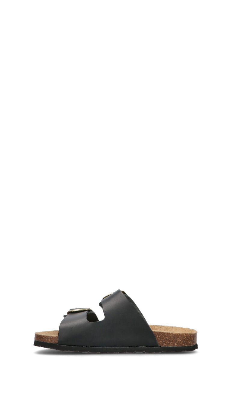 RABARBARO Ciabatta donna nera in suede