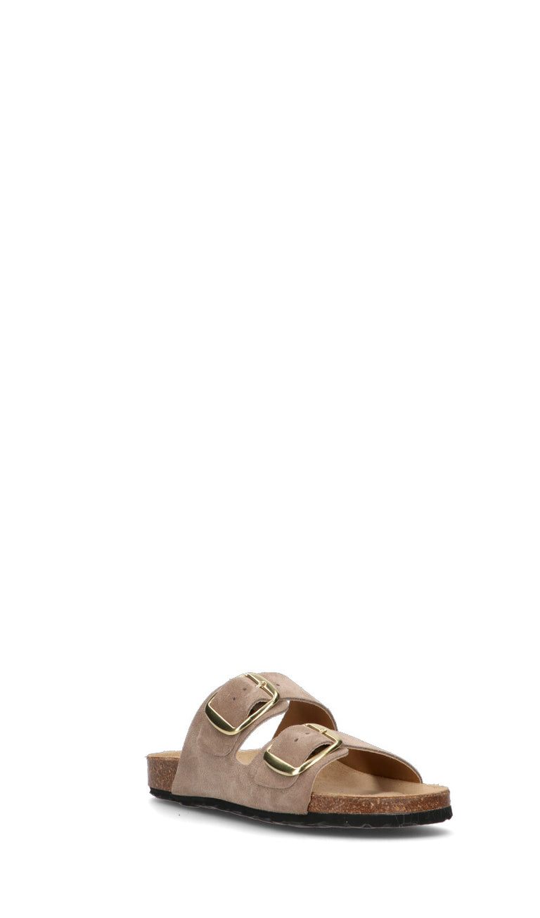 RABARBARO Ciabatta donna taupe in suede