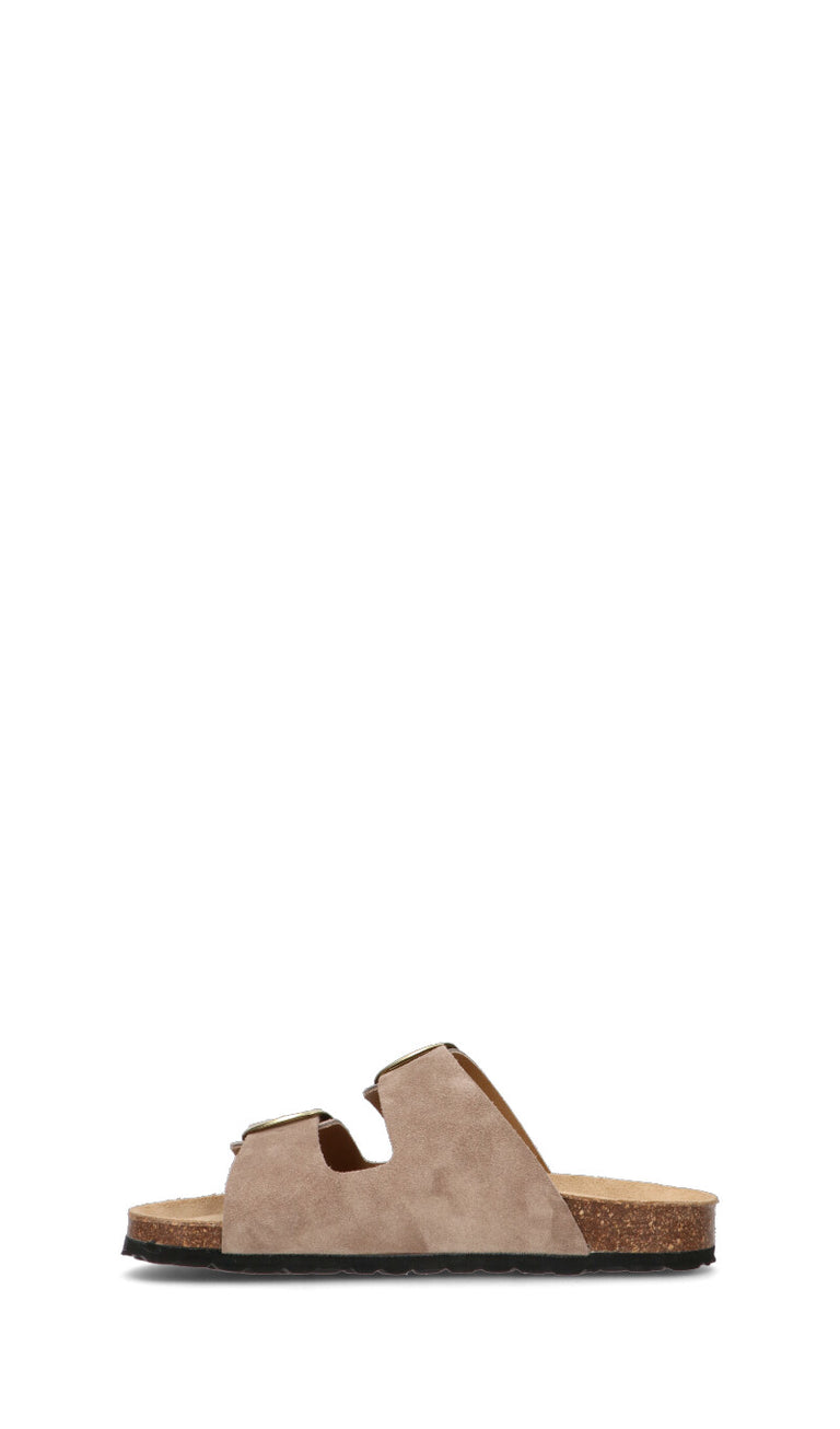 RABARBARO Ciabatta donna taupe in suede