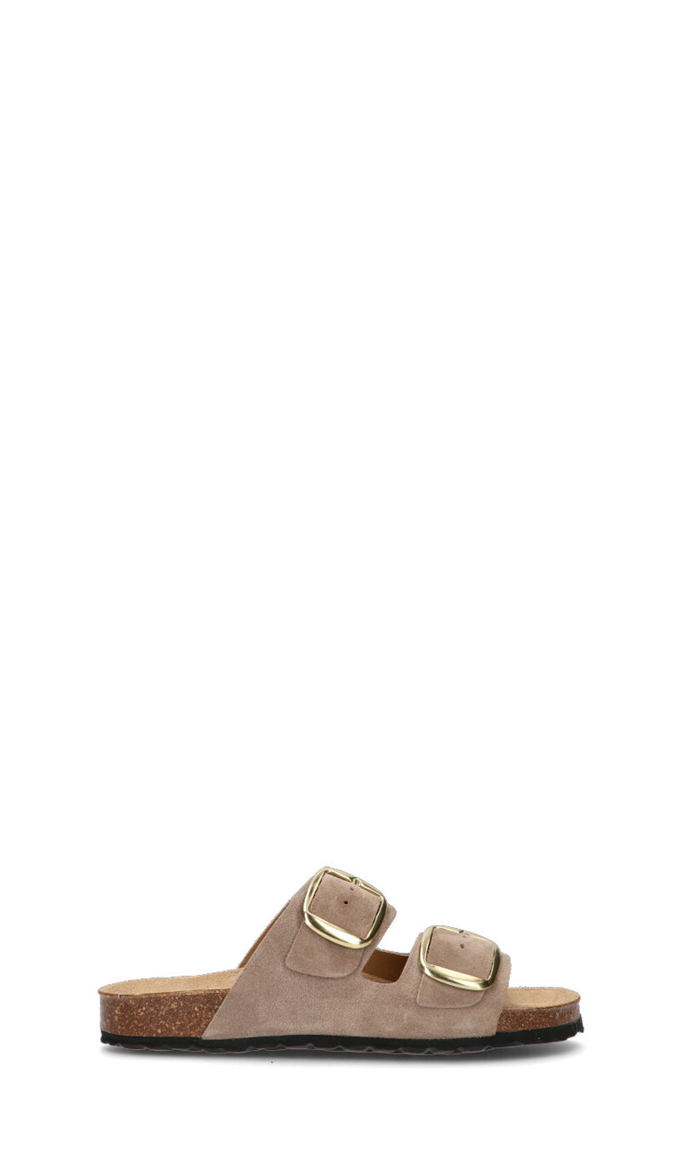 RABARBARO Ciabatta donna taupe in suede