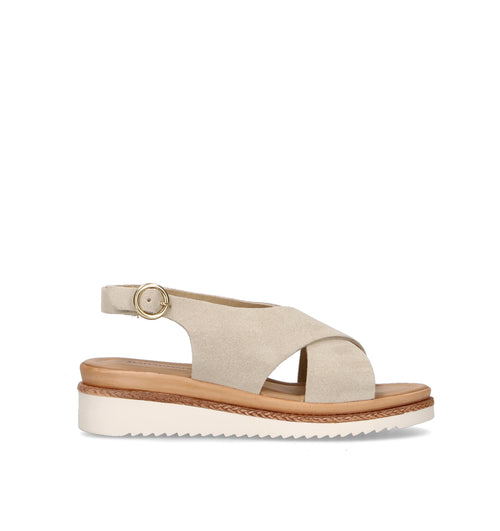 RABARBARO Sandalo donna grigio in suede