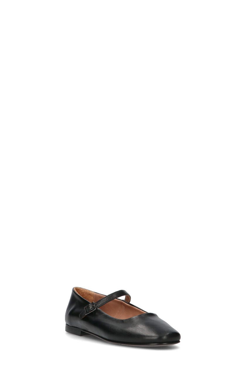 RABARBARO Ballerina donna nera in pelle