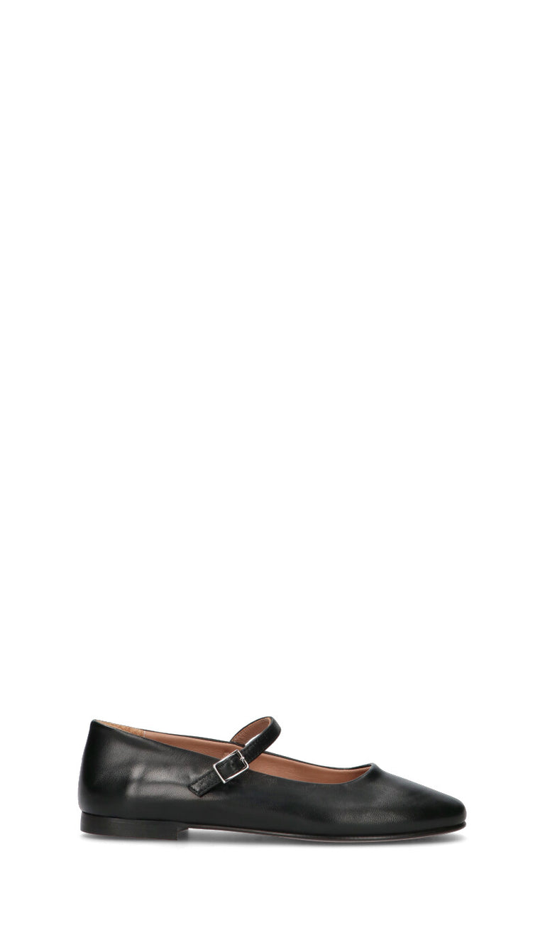 RABARBARO Ballerina donna nera in pelle