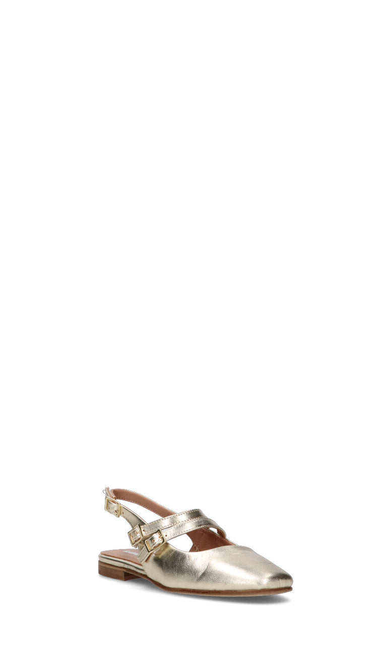 RABARBARO Slingback donna platino in pelle