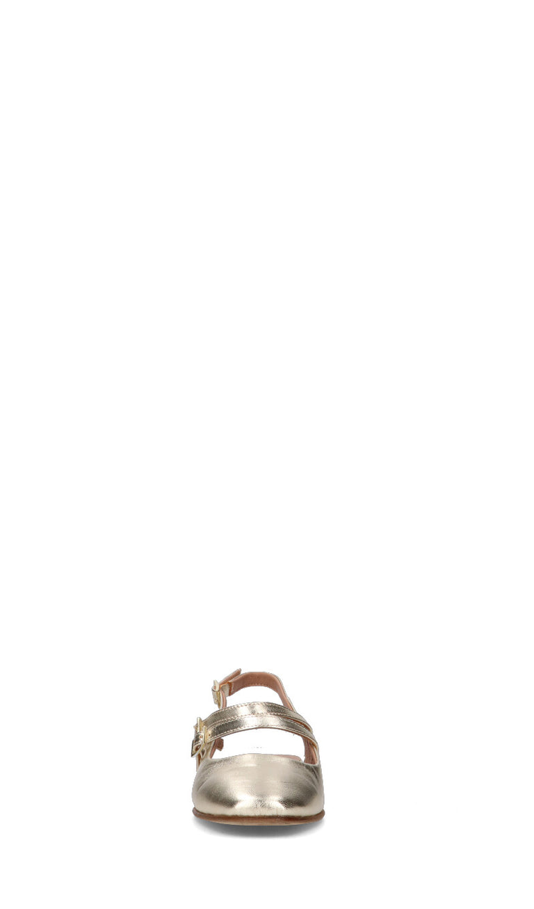 RABARBARO Slingback donna platino in pelle