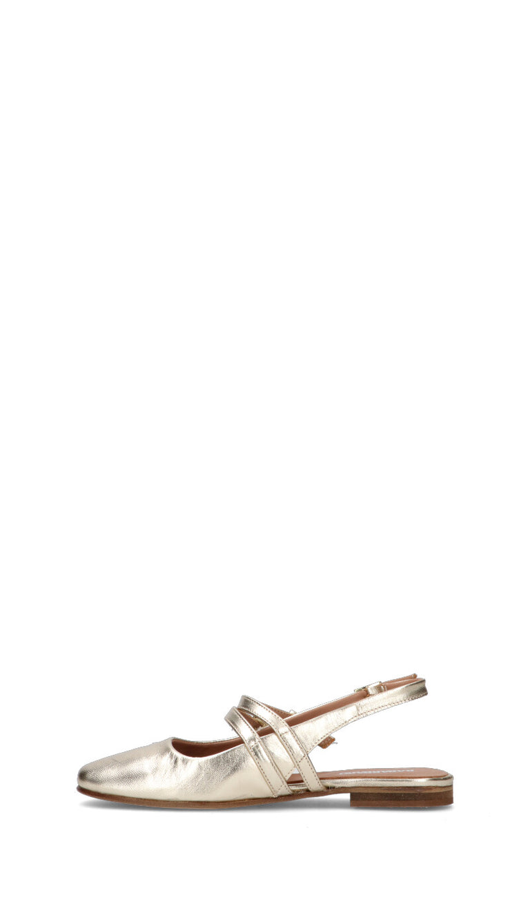RABARBARO Slingback donna platino in pelle