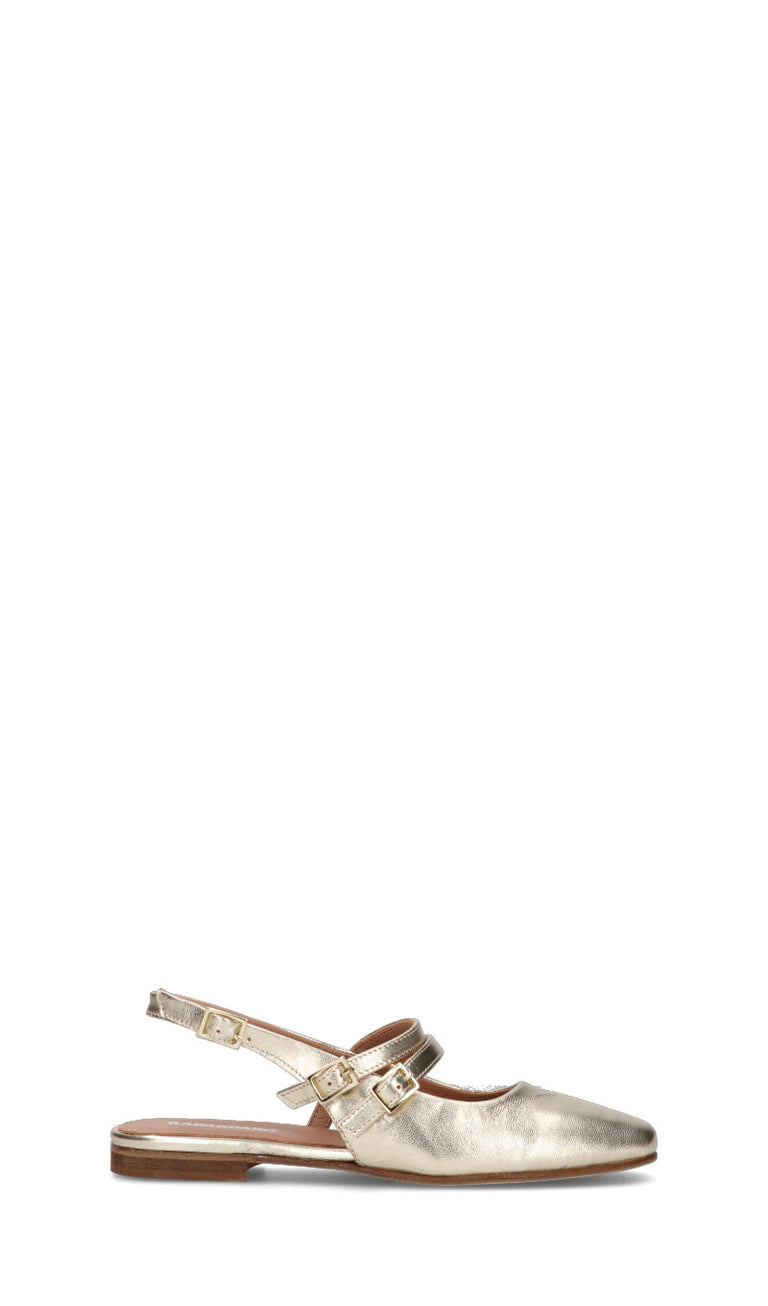 RABARBARO Slingback donna platino in pelle