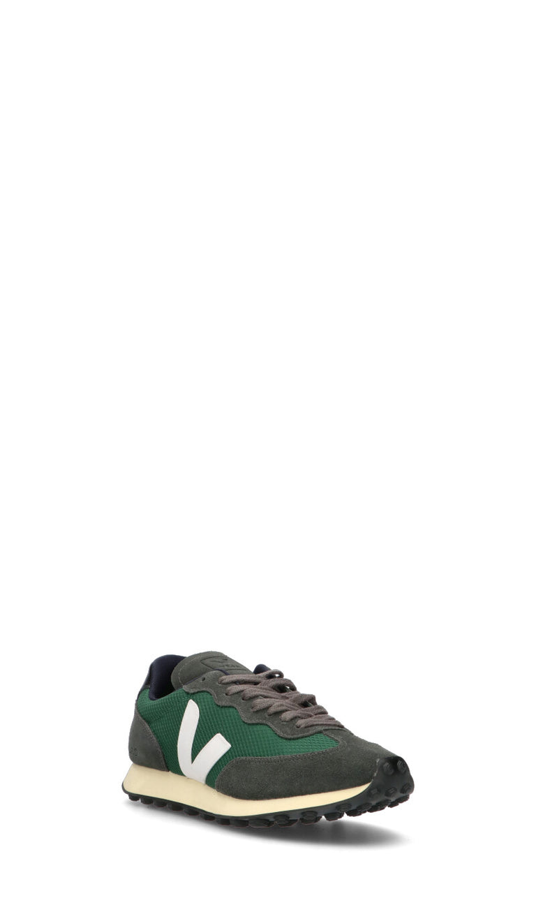 VEJA Sneaker uomo grigia/verde in pelle