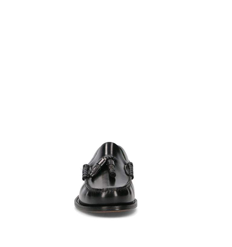 SAXONE Mocassino uomo nero in pelle