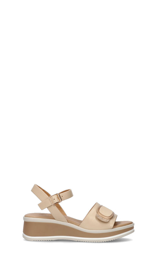 ROBERTA GINEPRI Sandalo donna beige in pelle
