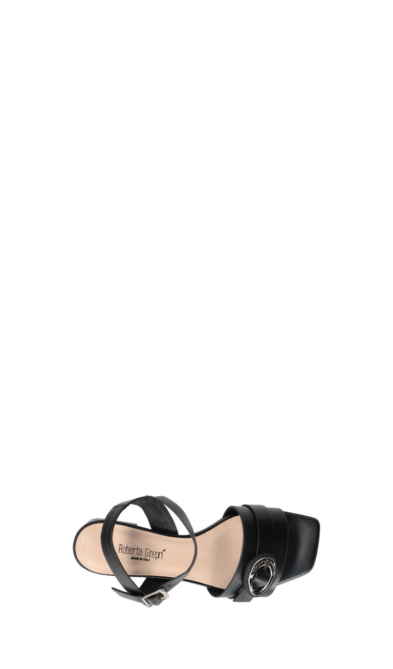 ROBERTA GINEPRI Sandalo donna nero in pelle