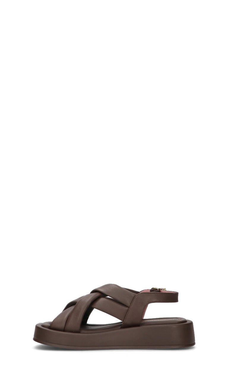 LORENZO MARI Sandalo donna cioccolato in pelle