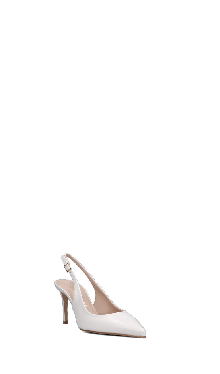 REBECCA VAN DIK Slingback donna bianca in pelle