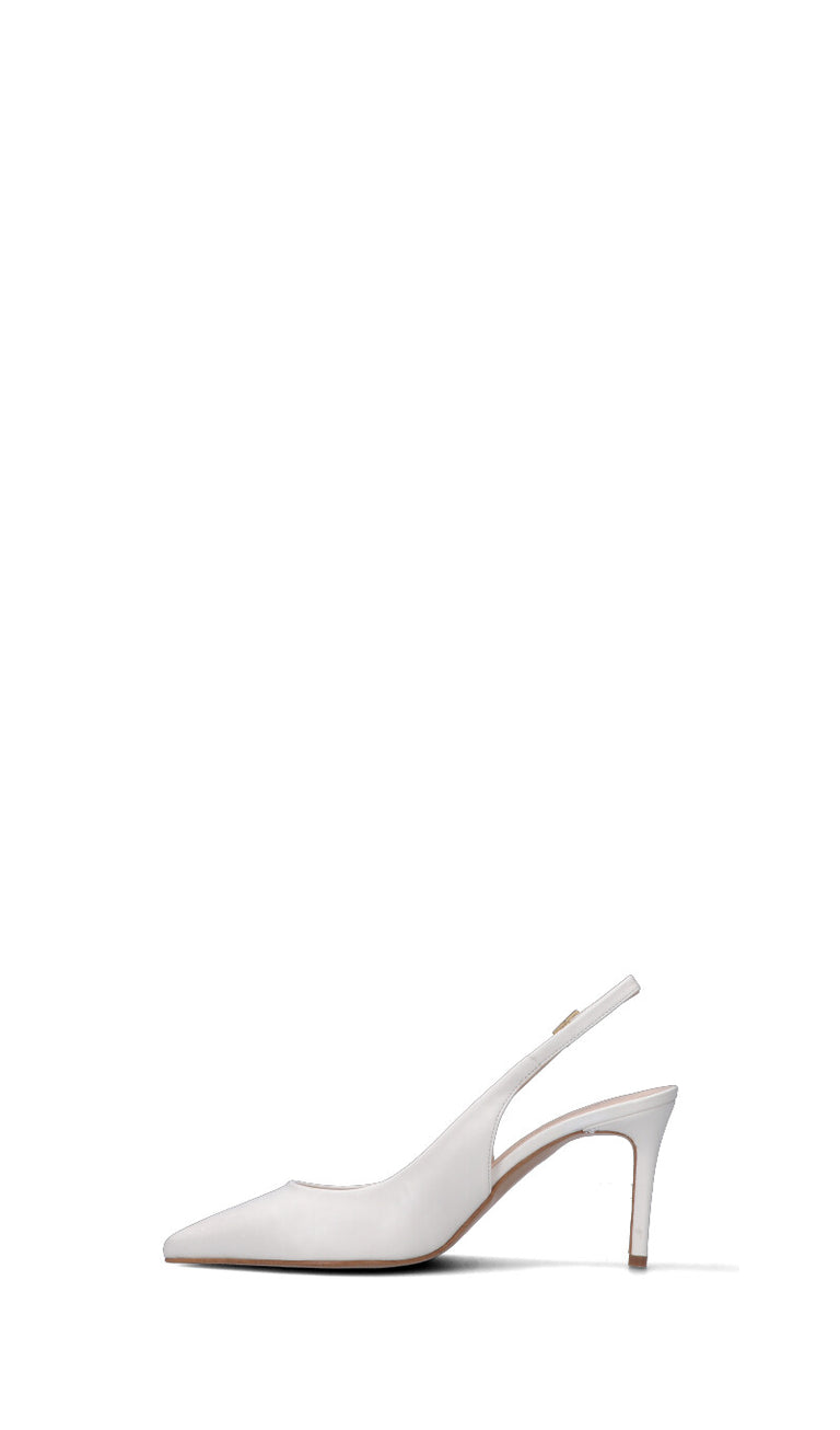 REBECCA VAN DIK Slingback donna bianca in pelle