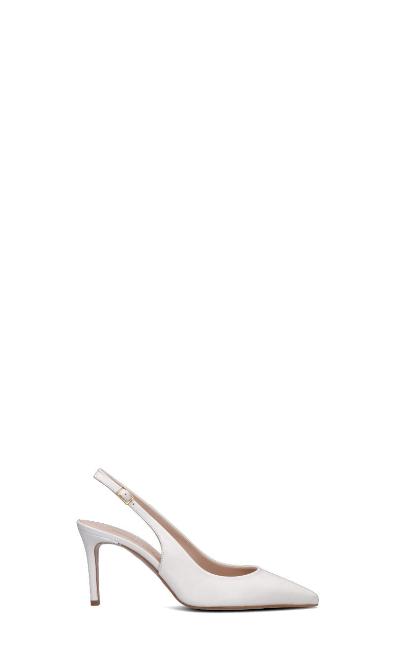 REBECCA VAN DIK Slingback donna bianca in pelle