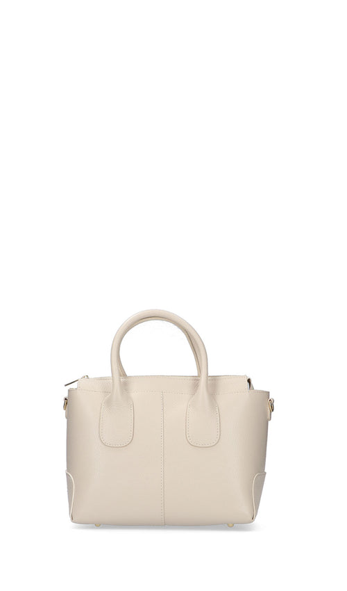 REBECCA VAN DIK Borsa donna beige in pelle