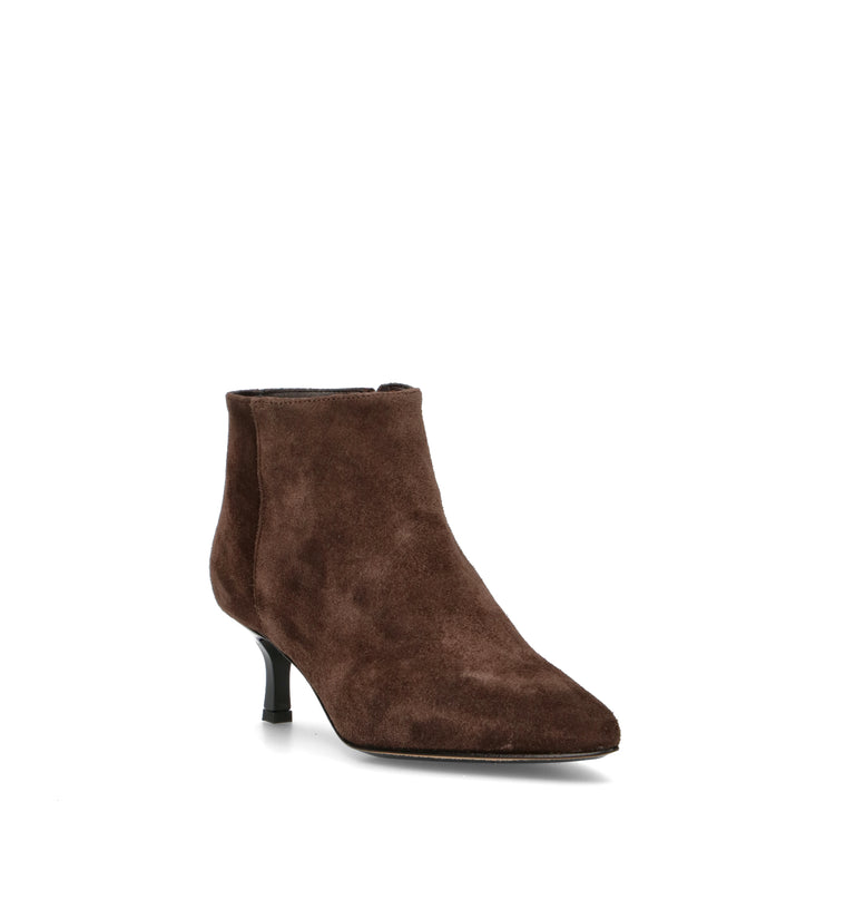 REBECCA VAN DIK Tronchetto donna testa di moro in suede